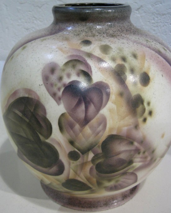 Austrian Art Deco Geometric Keramos Vase